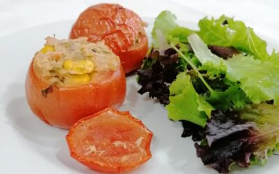 Tomate Recheado e Assado com Atum